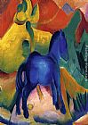 Blue Canvas Paintings - Blue Horses